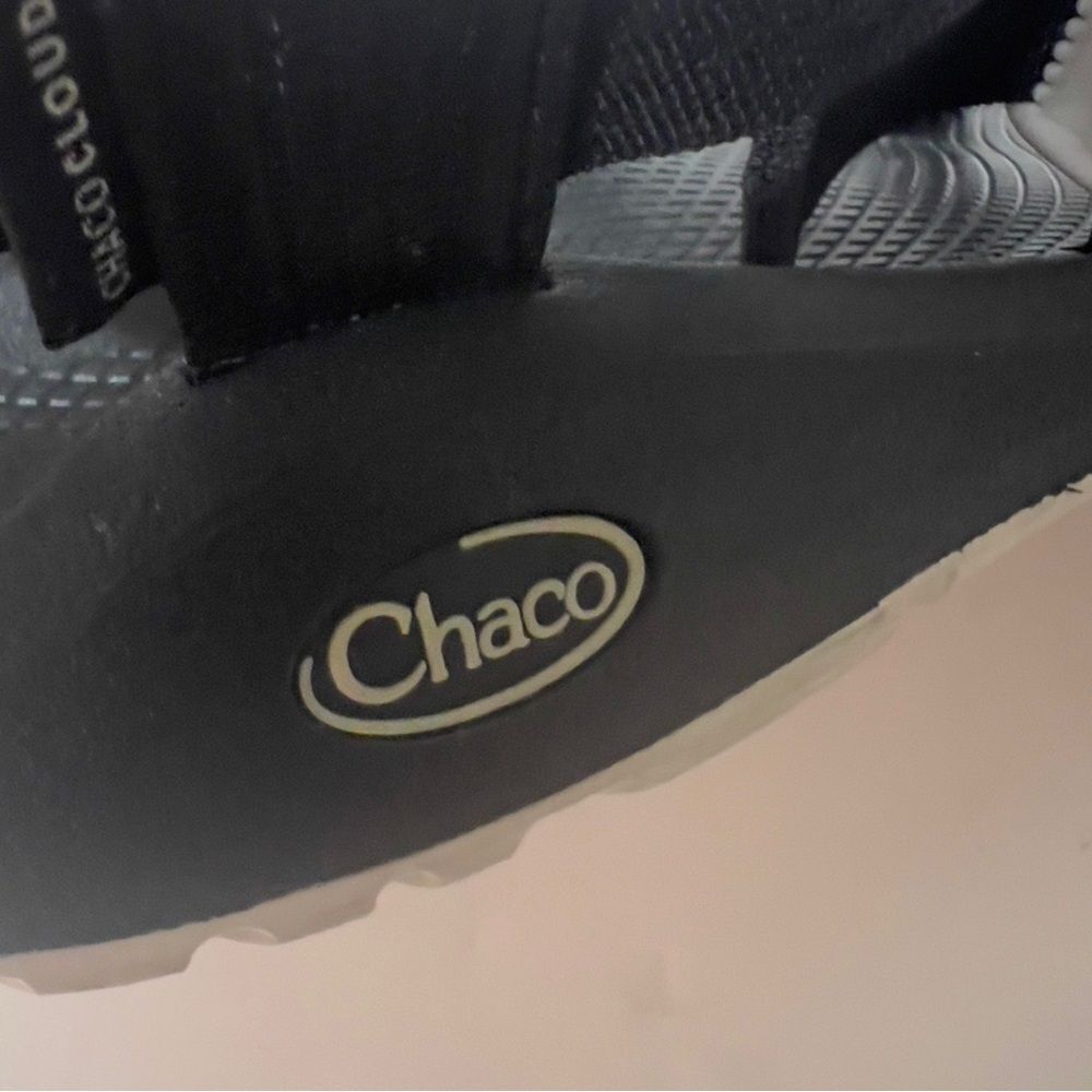 Chaco Womens Z Cloud Black White Adjustable Strap Cushioned Hiking Sandal Size 9 - Picture 8 of 9